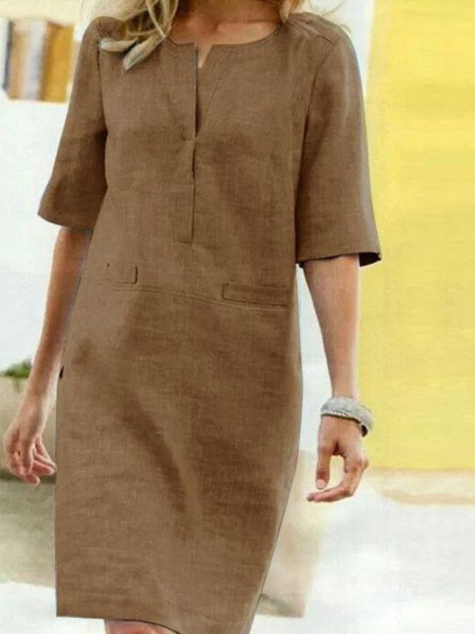 Brighton | Relaxed Fit Summer Midi Dress with Pockets