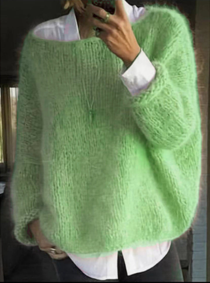 Wynessa | Women's Cozy Soft And Versatile Lightweight Knit Sweater — Green