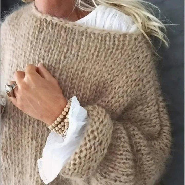Wynessa | Women's Cozy Soft And Versatile Lightweight Knit Sweater — Khaki