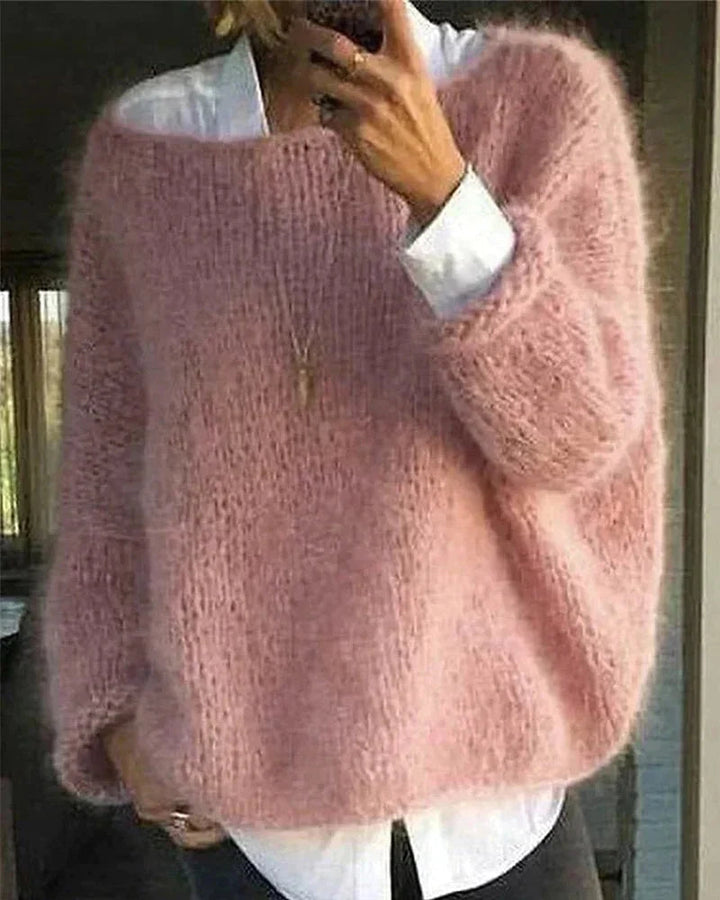 Wynessa | Women's Cozy Soft And Versatile Lightweight Knit Sweater — Pink