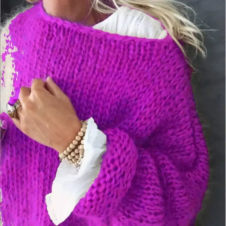 Wynessa | Women's Cozy Soft And Versatile Lightweight Knit Sweater — Purple