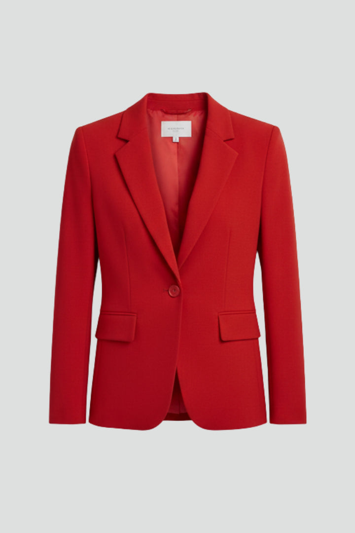Xenia | Women's Tailored Single-Button Long Sleeve Blazer with Notched Lapel — 1