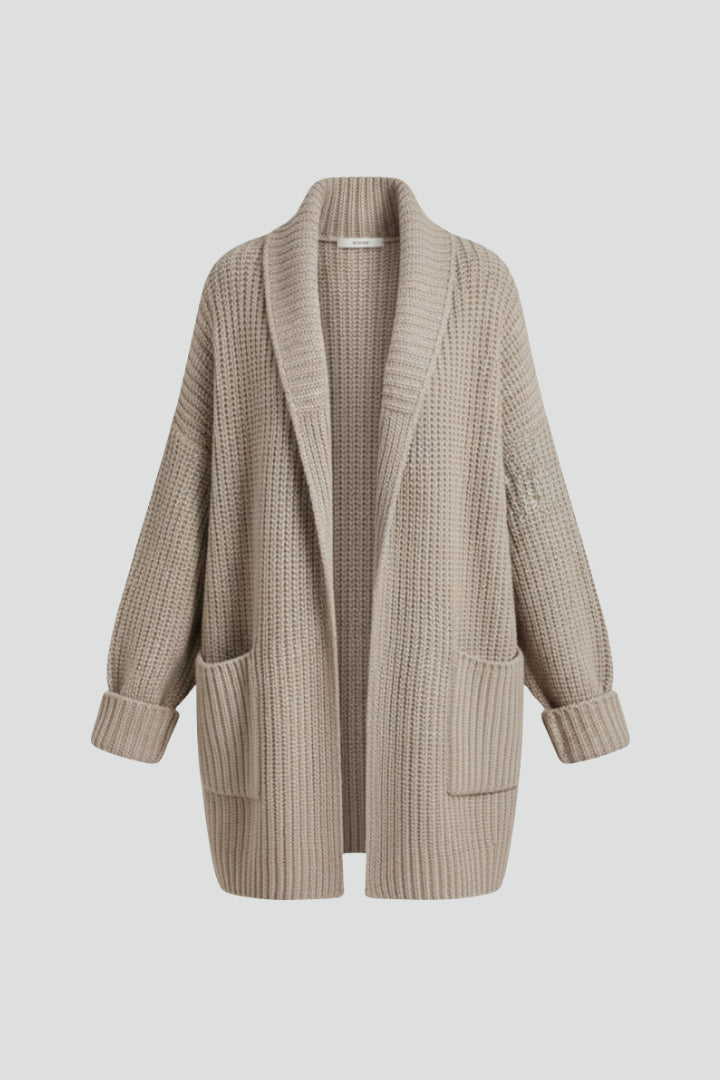 Ysoldesia | Women's Cozy Shawl Collar Longline Cardigan — 1