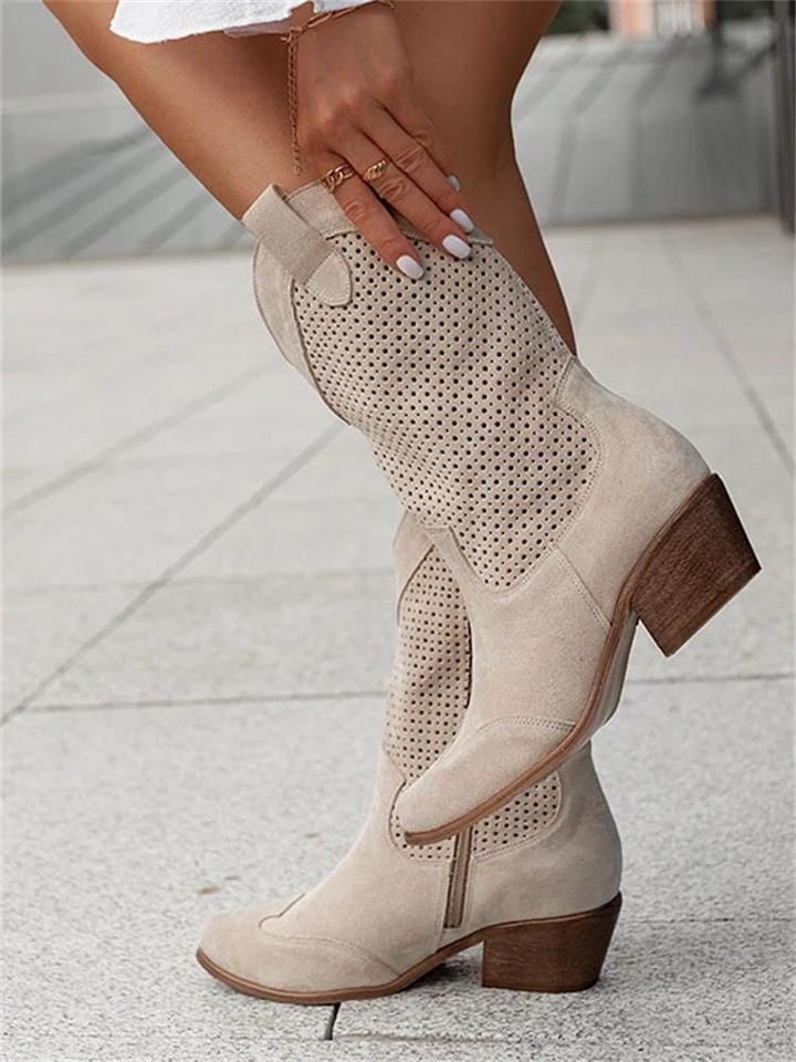 Zaraaria | Women's Orthopedic Western Block Heel Ankle Boots