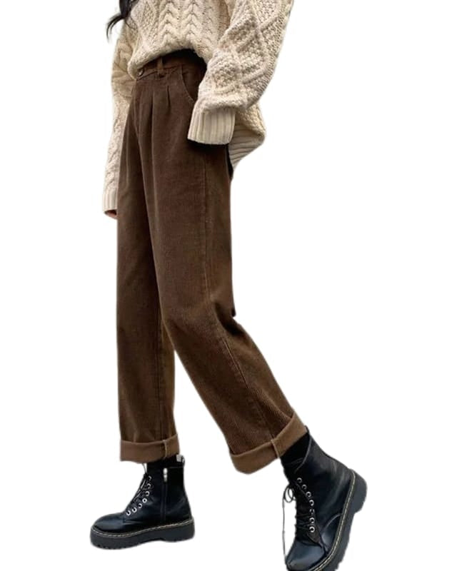 Zaraessa | Women's Straight Trousers With Pockets — 1