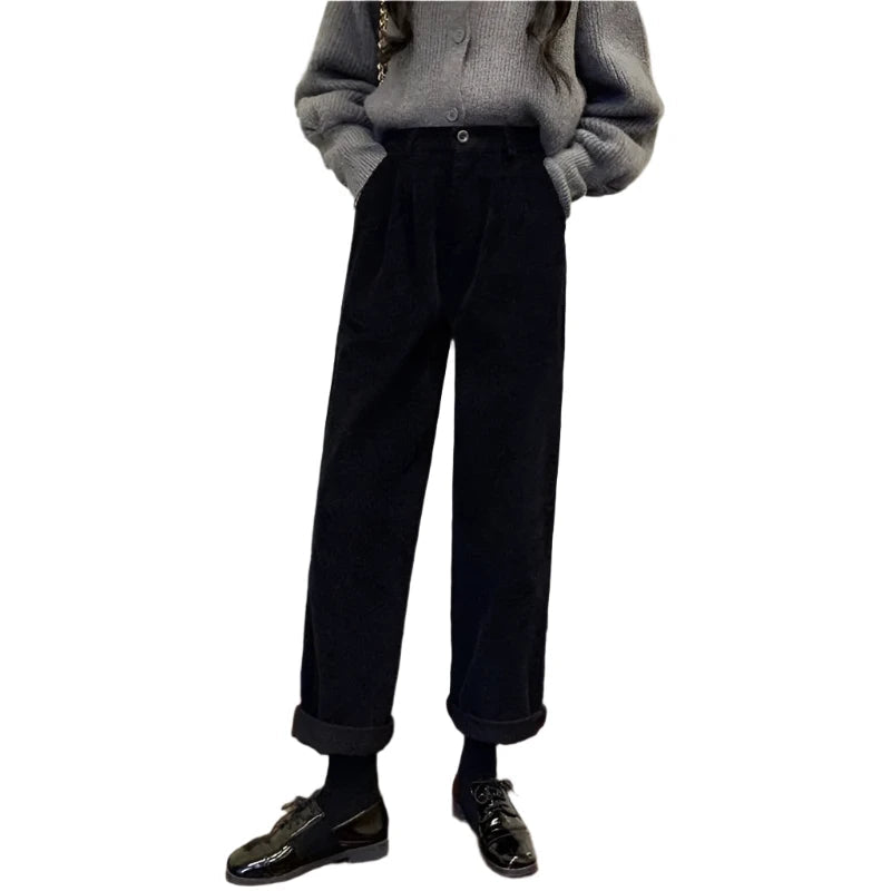 Zaraessa | Women's Straight Trousers With Pockets — 2