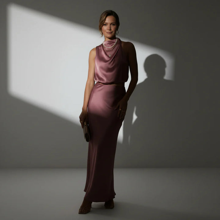 Elise | Festive Crop Top and Skirt Set